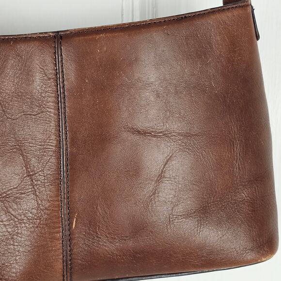 VTG Etienne Aigner brown leather handbag purse multi pockets - Picture 8 of 16